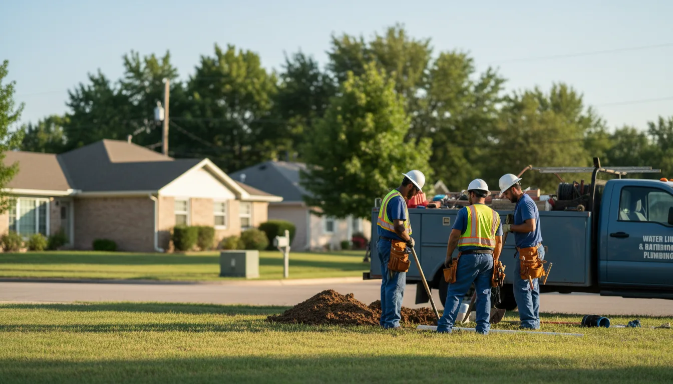 Residential water line and bathroom plumbing service in Columbia, MS